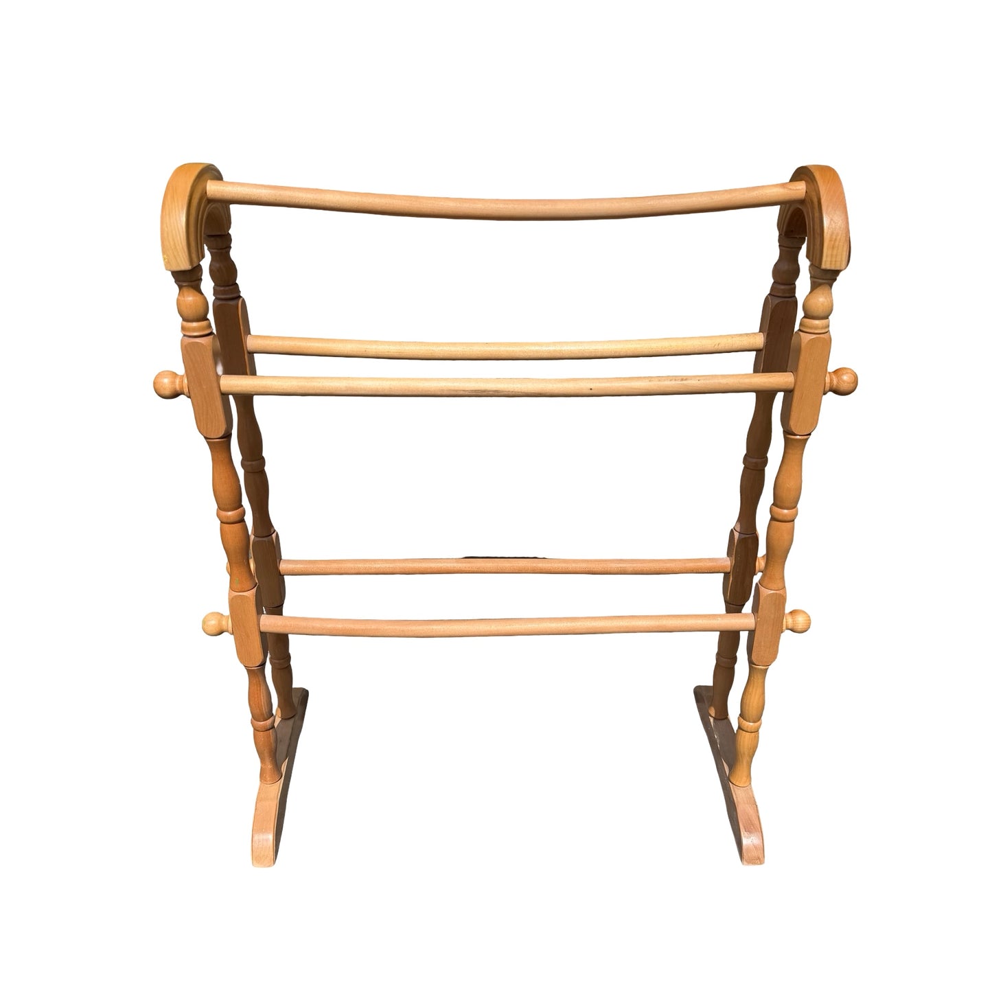 Contemporary Solid Beech Towel Rail - Freestanding 5-Tier Drying Rack