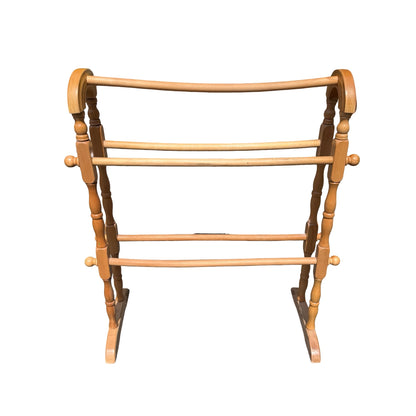 Contemporary Solid Beech Towel Rail - Freestanding 5-Tier Drying Rack