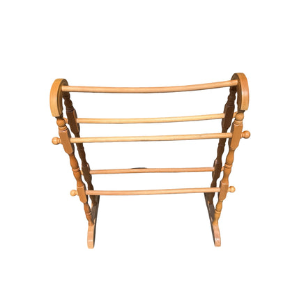 Contemporary Solid Beech Towel Rail - Freestanding 5-Tier Drying Rack