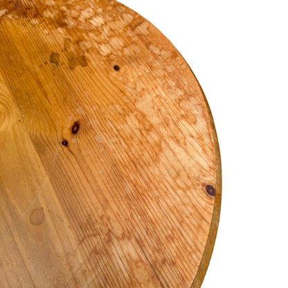 Contemporary Pine Side Table - Round Tripod Pedestal Wine Table Project 64cm