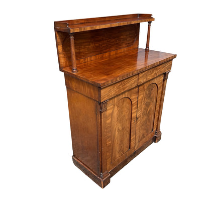 Antique Victorian Flame Mahogany Sideboard - Chiffonier Buffet Cupboard