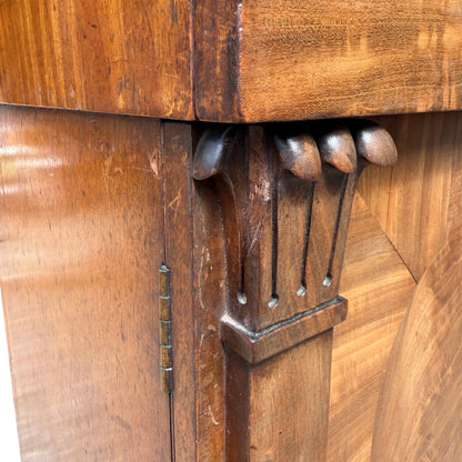 Antique Victorian Flame Mahogany Sideboard - Chiffonier Buffet Cupboard