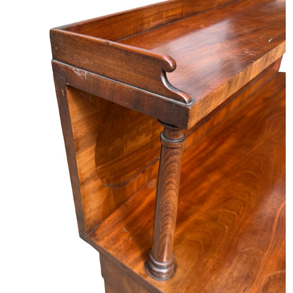 Antique Victorian Flame Mahogany Sideboard - Chiffonier Buffet Cupboard