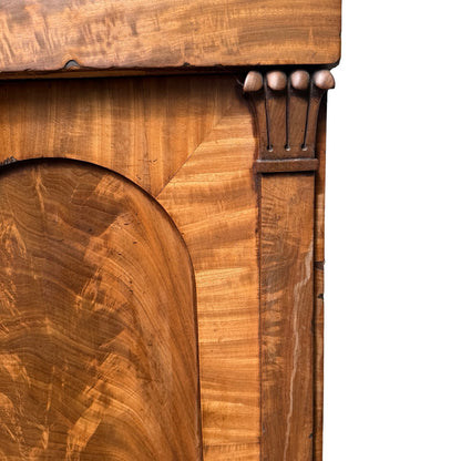 Antique Victorian Flame Mahogany Sideboard - Chiffonier Buffet Cupboard
