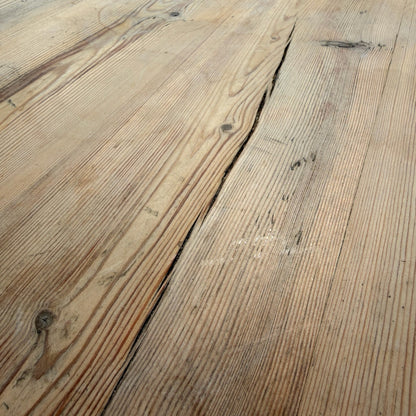Large Rustic Pine Farmhouse Dining Table - Thick Plank Top Kitchen Table