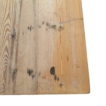 Large Rustic Pine Farmhouse Dining Table - Thick Plank Top Kitchen Table