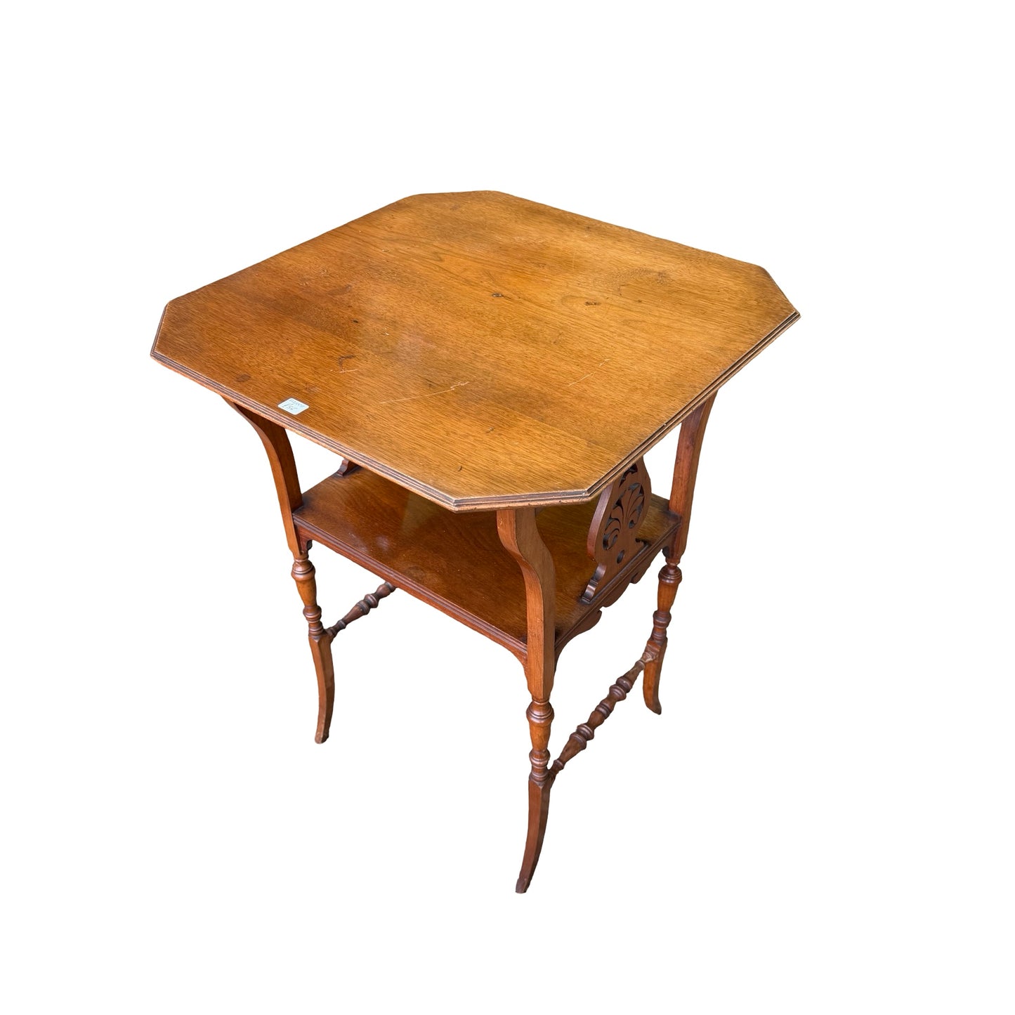 Vintage Edwardian Style Mahogany Occasional Table - Octagonal 2 Tier Side Table