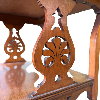 Vintage Edwardian Style Mahogany Occasional Table - Octagonal 2 Tier Side Table