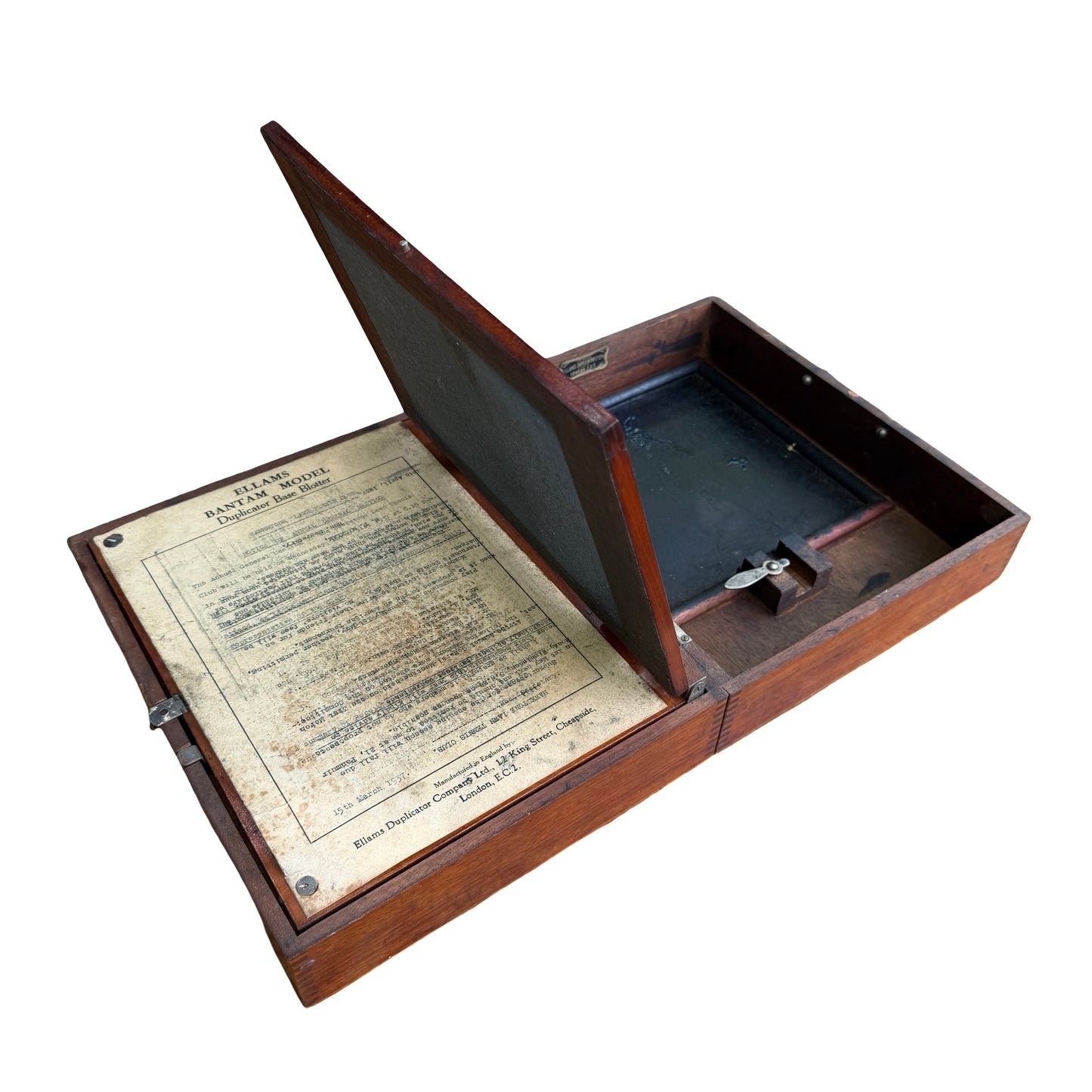 Vintage Ellams Bantam Model Duplicator - 1930s Portable Printing Set Box