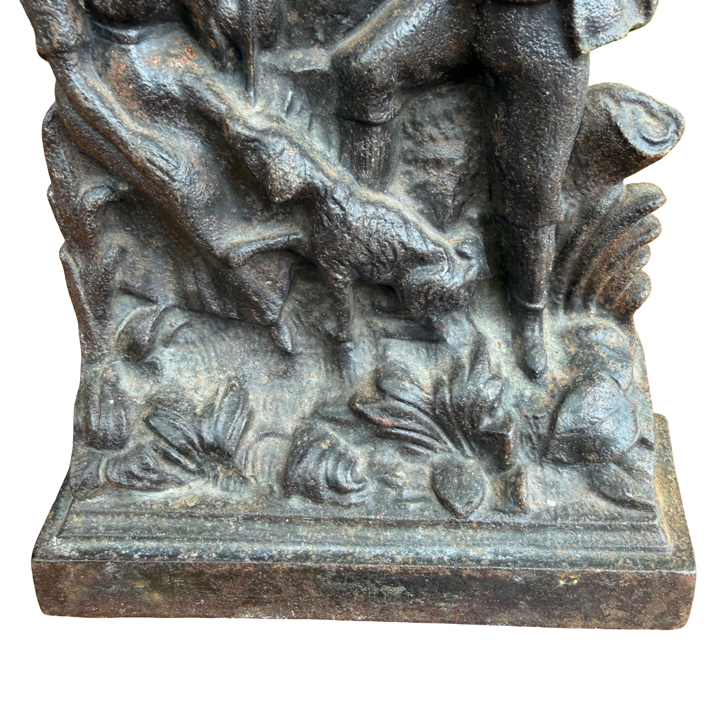 Cast Iron Shepherd Scene Doorstop - Antique Style Heavy Stop 33cm