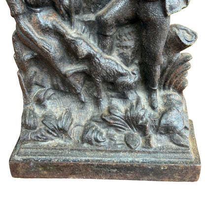 Cast Iron Shepherd Scene Doorstop - Antique Style Heavy Stop 33cm
