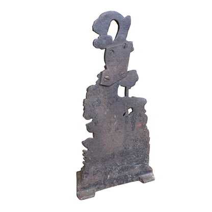 Cast Iron Shepherd Scene Doorstop - Antique Style Heavy Stop 33cm