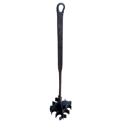 Antique Wrought Iron Butter or Pastry Stamp? - Primitive Kitchenalia 44cm