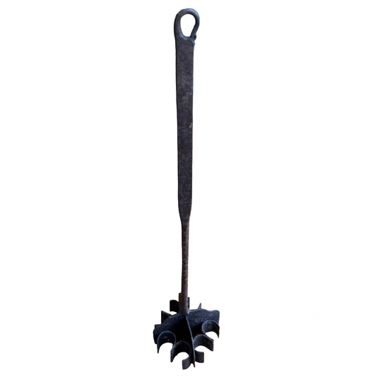 Antique Wrought Iron Butter or Pastry Stamp? - Primitive Kitchenalia 44cm