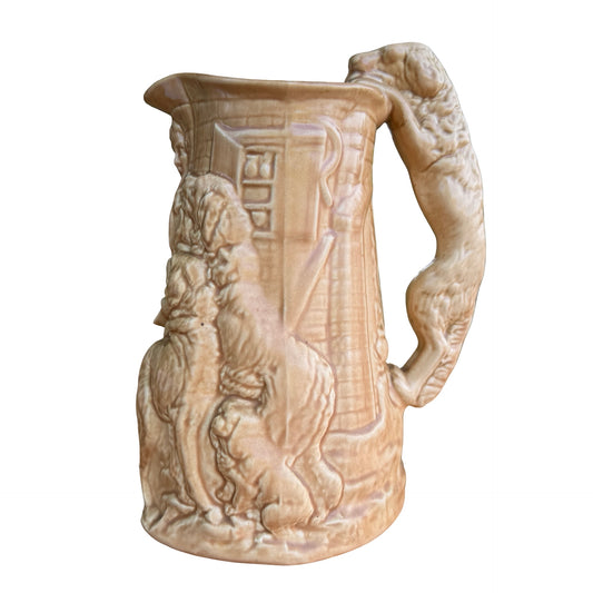 Vintage Burleigh Ware "Old Feeding Time" Jug - Samuel Alcock Reproduction