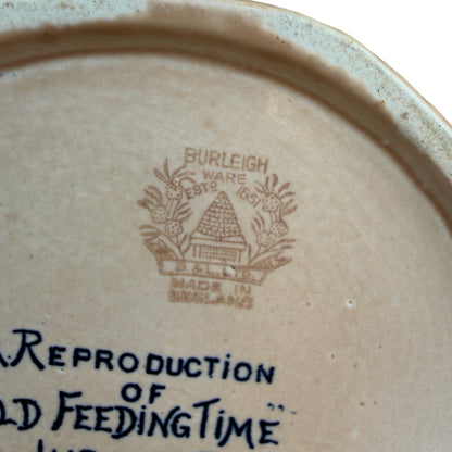 Vintage Burleigh Ware "Old Feeding Time" Jug - Samuel Alcock Reproduction