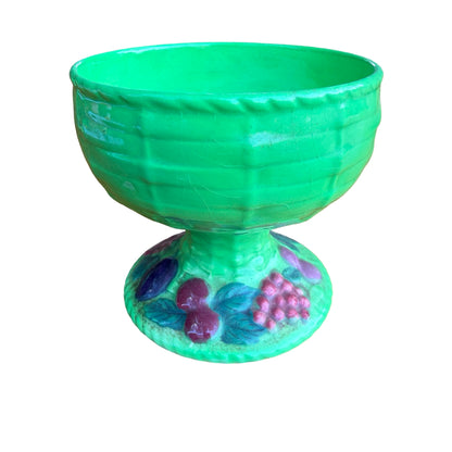 Pair of Vintage Carlton Ware Fruit Pedestal Bowls - Lime Green 10cm