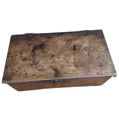 Antique 17th Century Welsh Oak Bible Box - Rare Early Vernacular Coffer
