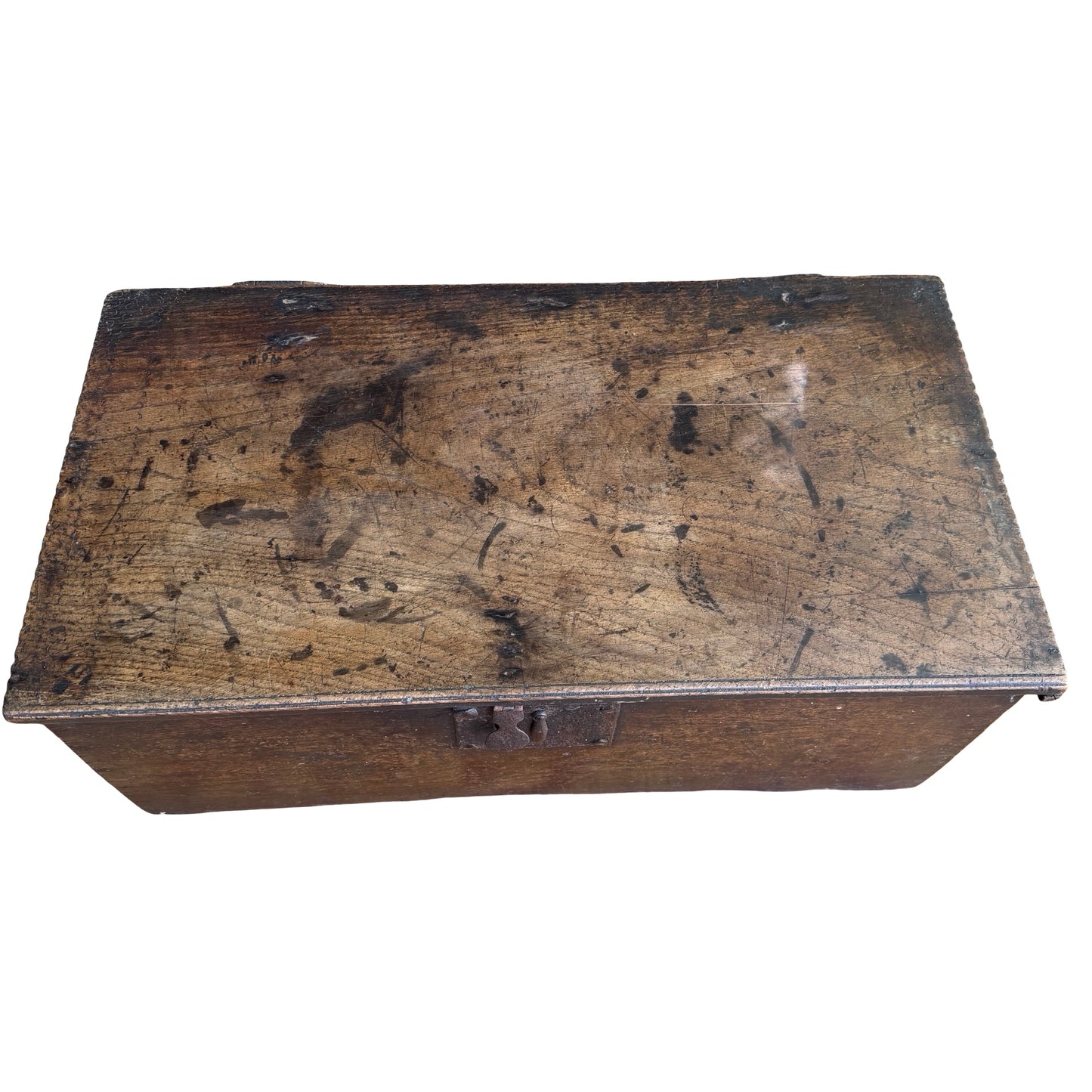 Antique 17th Century Welsh Oak Bible Box - Rare Early Vernacular Coffer