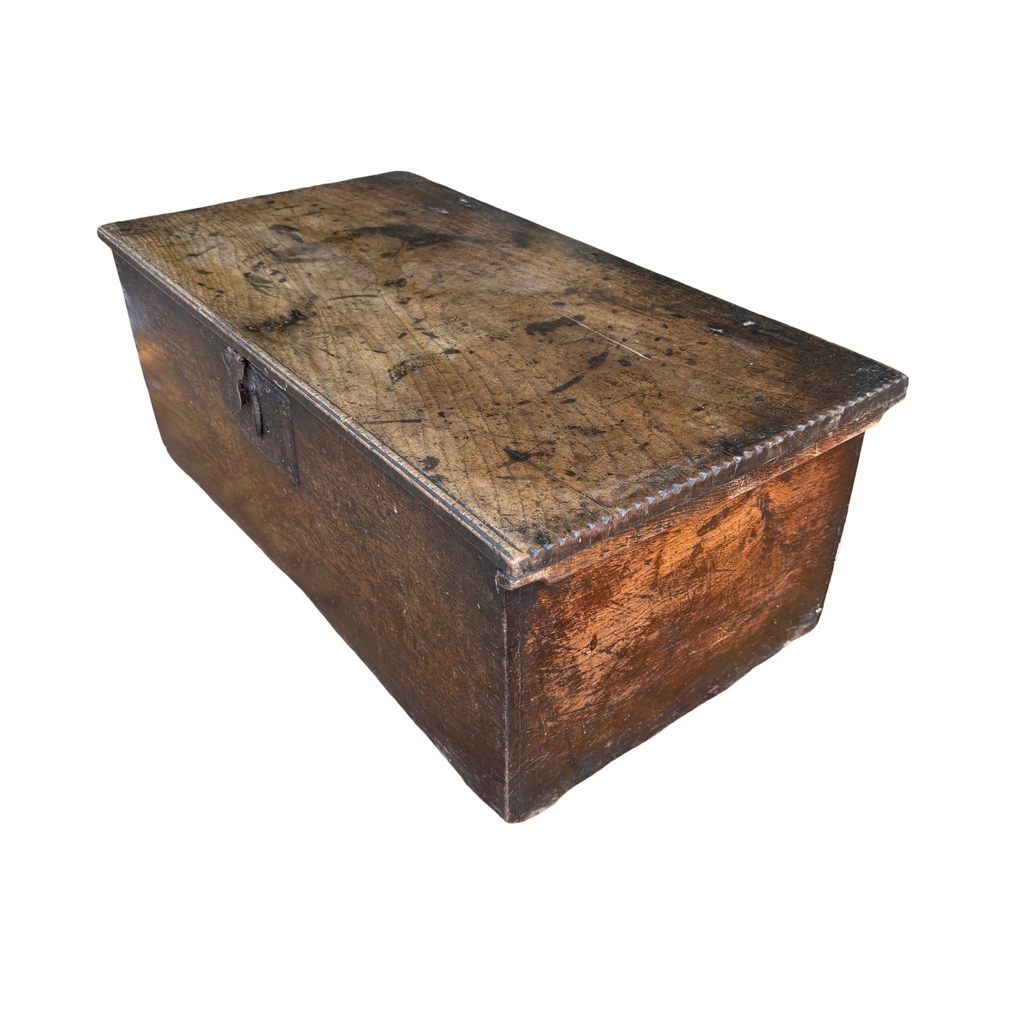 Antique 17th Century Welsh Oak Bible Box - Rare Early Vernacular Coffer