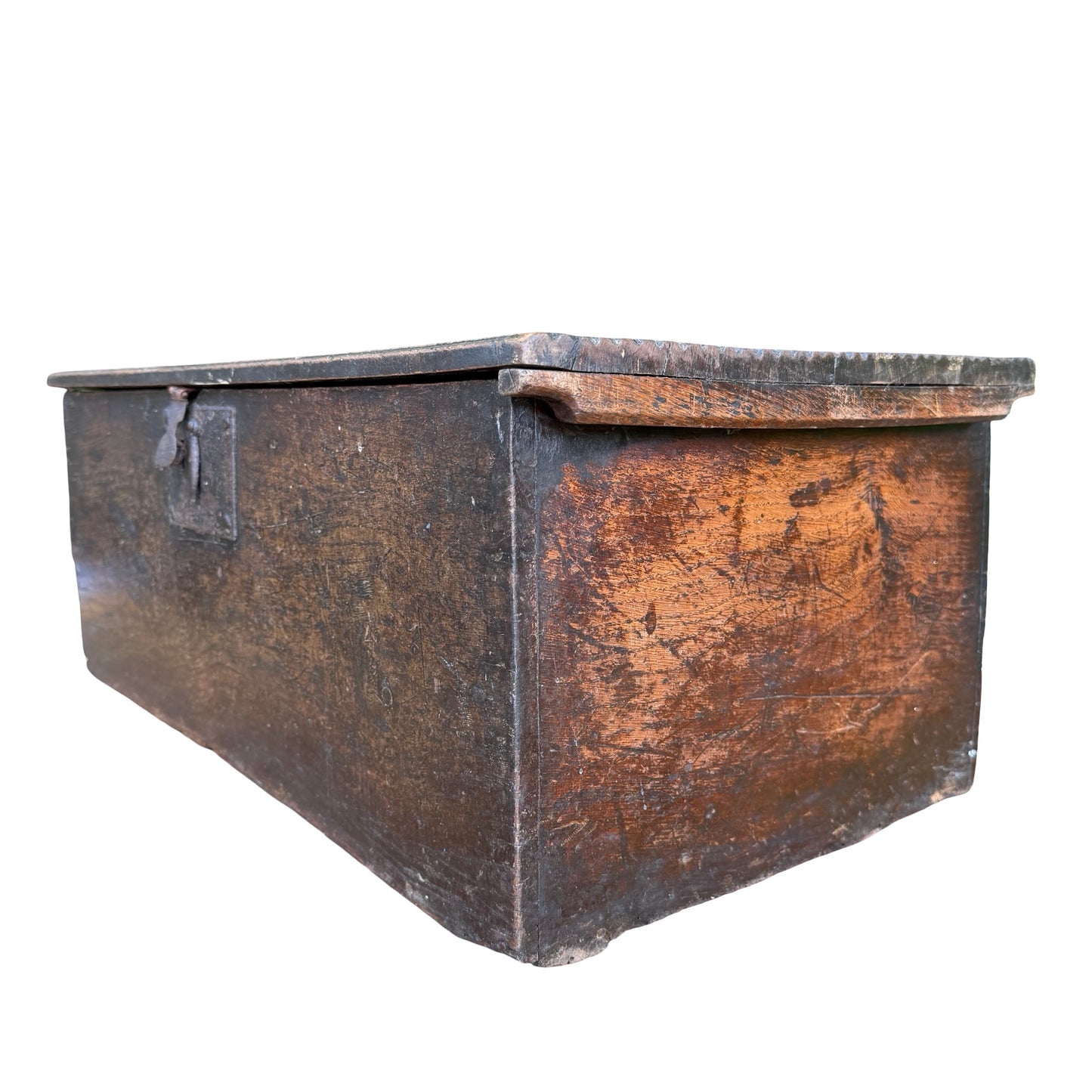 Antique 17th Century Welsh Oak Bible Box - Rare Early Vernacular Coffer