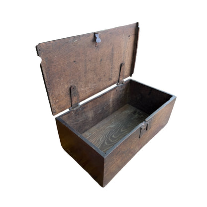 Antique 17th Century Welsh Oak Bible Box - Rare Early Vernacular Coffer