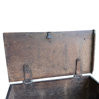 Antique 17th Century Welsh Oak Bible Box - Rare Early Vernacular Coffer