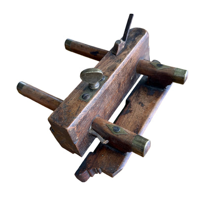 Antique A.E. Green Wooden Plough Plane - Vintage Joinery Tool 20cm