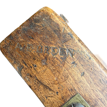 Antique A.E. Green Wooden Plough Plane - Vintage Joinery Tool 20cm
