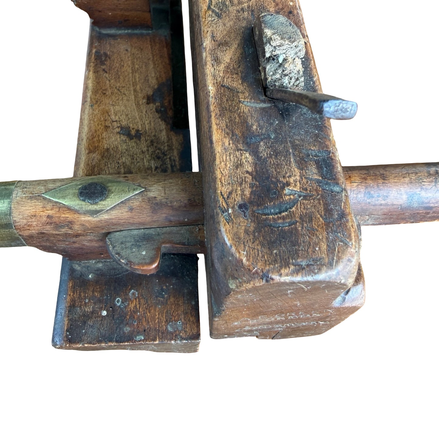 Antique A.E. Green Wooden Plough Plane - Vintage Joinery Tool 20cm