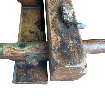 Antique A.E. Green Wooden Plough Plane - Vintage Joinery Tool 20cm