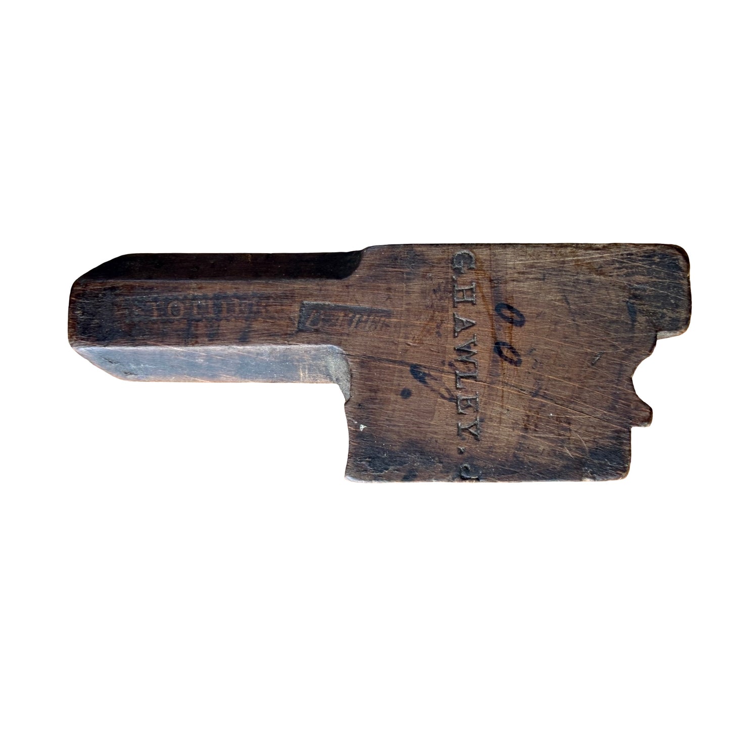 Antique G. Hawley Wooden Moulding Plane - Vintage Joinery Tool 24cm