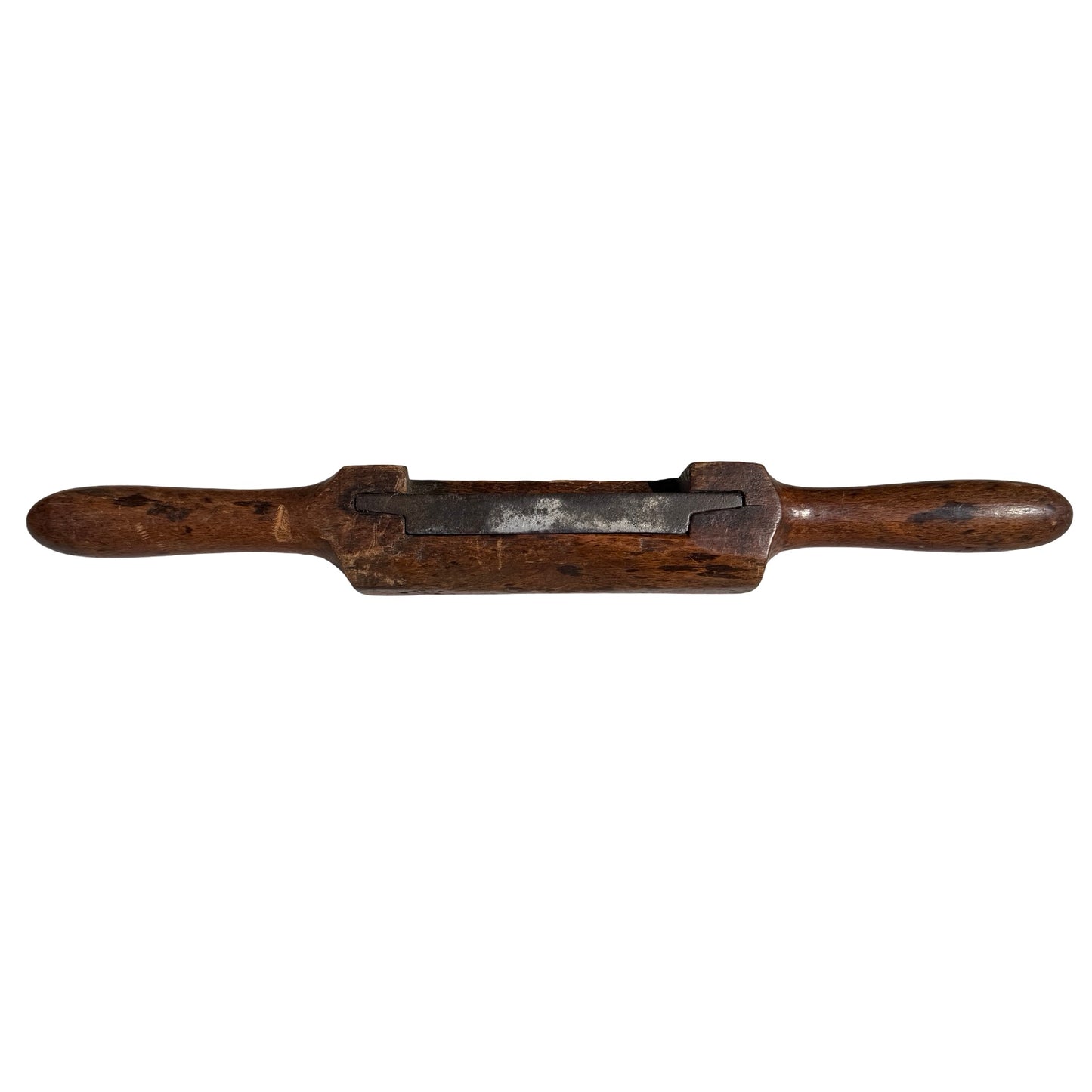 Antique Wooden Spoke Shave - Primitive Hand Carved Joinery Tool