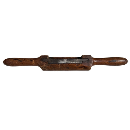 Antique Wooden Spoke Shave - Primitive Hand Carved Joinery Tool