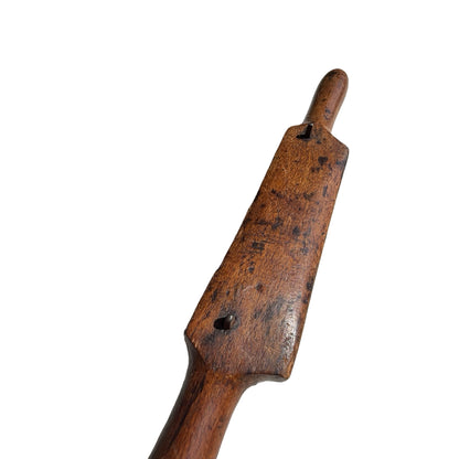 Antique Wooden Spoke Shave - Primitive Hand Carved Joinery Tool