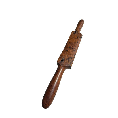 Antique Wooden Spoke Shave - Primitive Hand Carved Joinery Tool