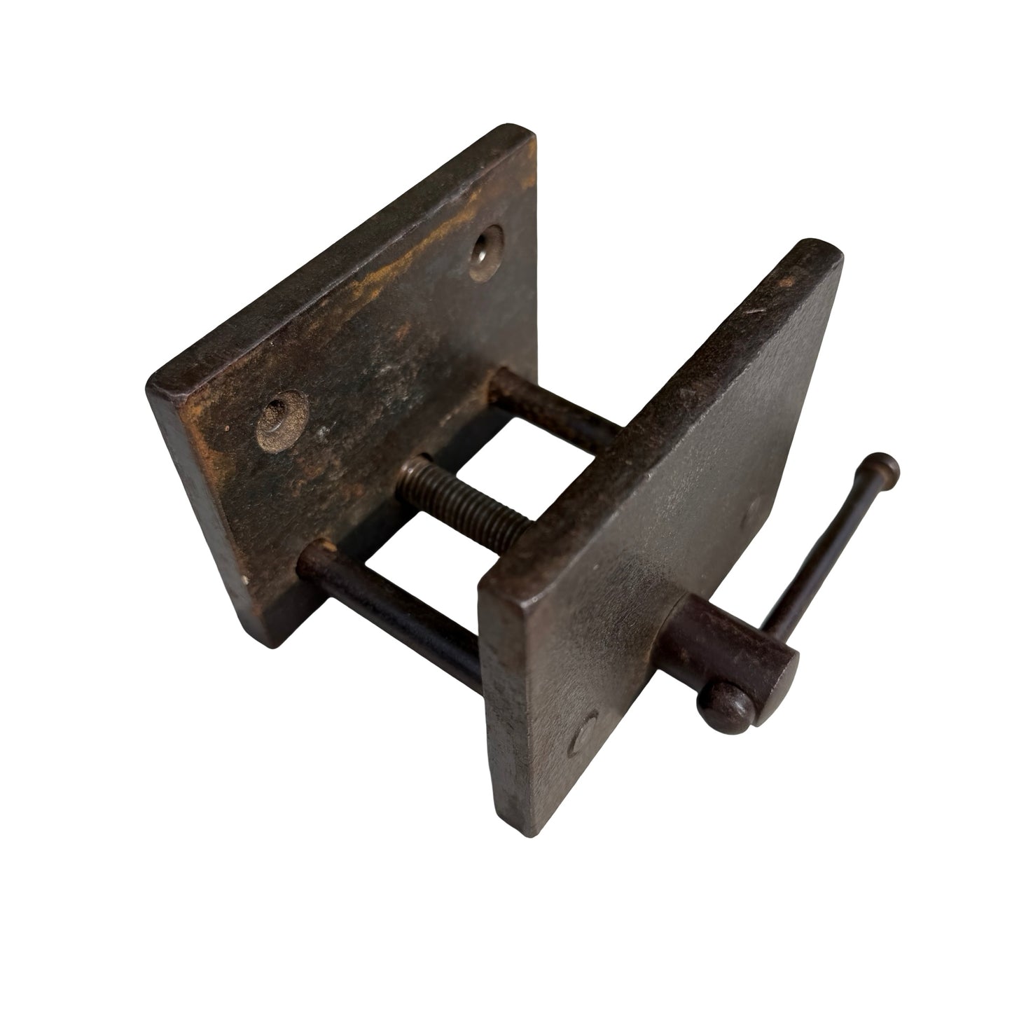Antique Industrial Cast Iron Bench Vice - Small Precision Clamp 10cm