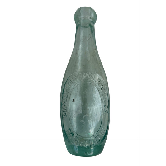 Antique Marlow Mineral Water Co. Glass Torpedo Bottle - Hamilton Shape