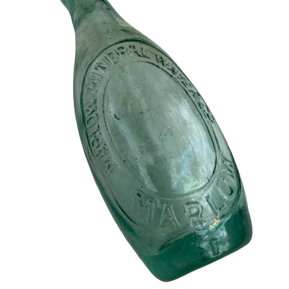 Antique Marlow Mineral Water Co. Glass Torpedo Bottle - Hamilton Shape