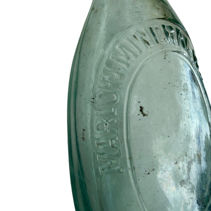 Antique Marlow Mineral Water Co. Glass Torpedo Bottle - Hamilton Shape