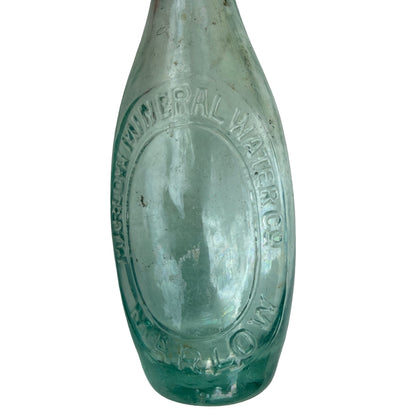 Antique Marlow Mineral Water Co. Glass Torpedo Bottle - Hamilton Shape