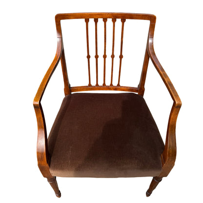 Antique Regency Style Mahogany Armchair - Slat Back Carver Chair