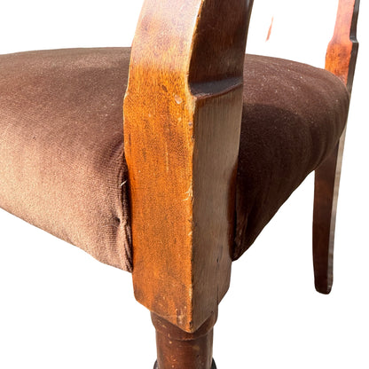 Antique Regency Style Mahogany Armchair - Slat Back Carver Chair
