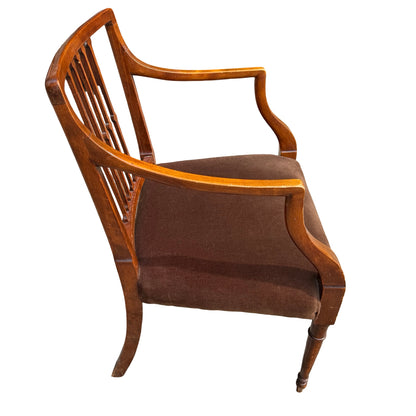 Antique Regency Style Mahogany Armchair - Slat Back Carver Chair