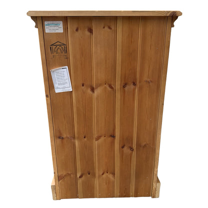 Vintage Tall Pine Bedside Chest - Three Drawer Storage Unit 85cm