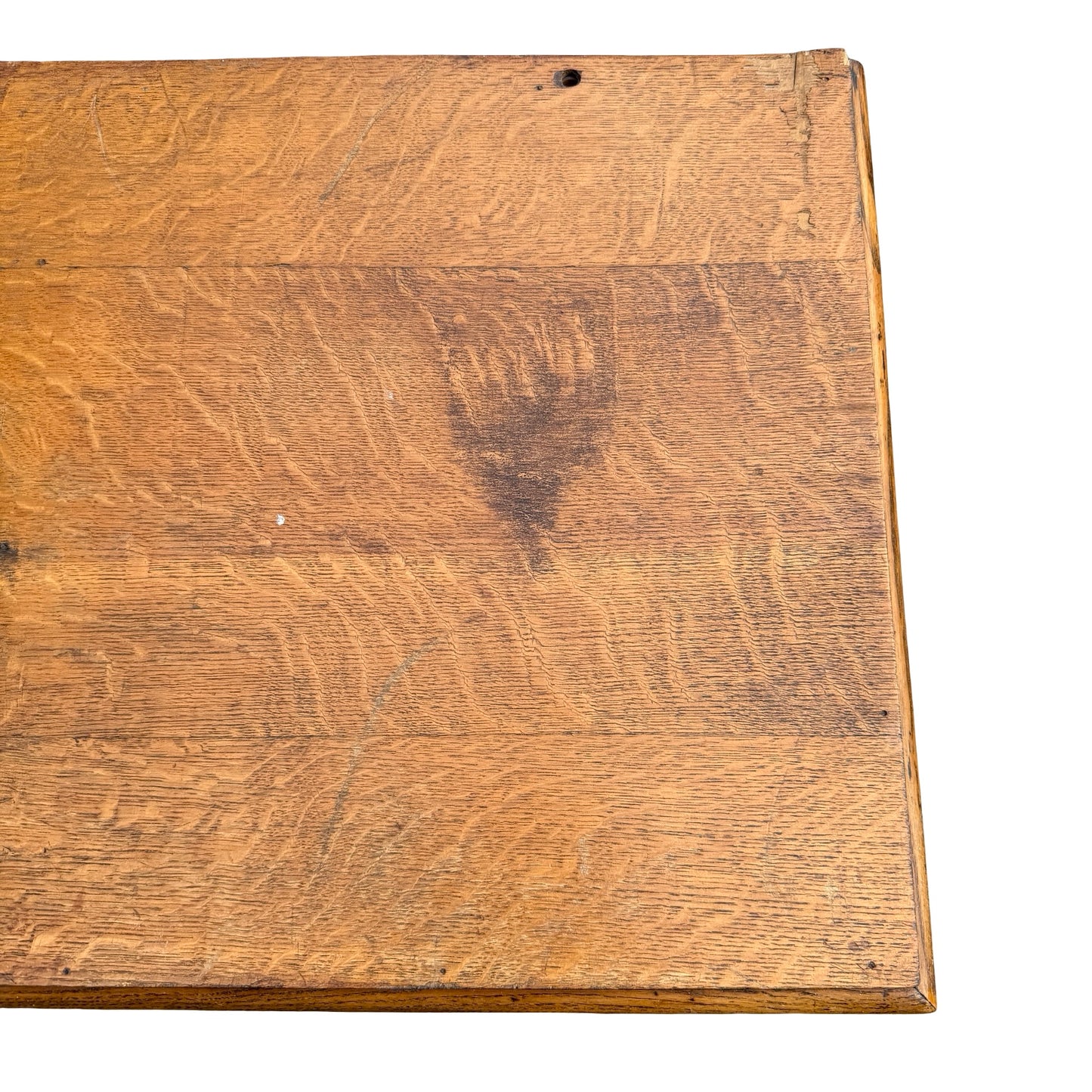 Antique Oak Veneer Three Drawer Chest - Rustic Storage Unit 86cm