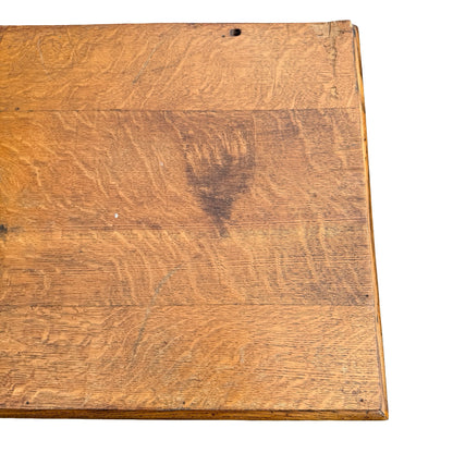 Antique Oak Veneer Three Drawer Chest - Rustic Storage Unit 86cm