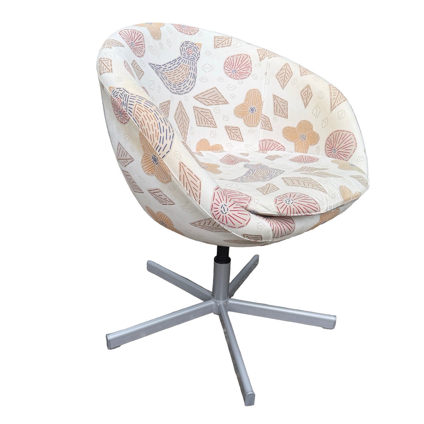 IKEA Skruvsta Swivel Tub Chair - Limited Edition Bird Print Office Chair