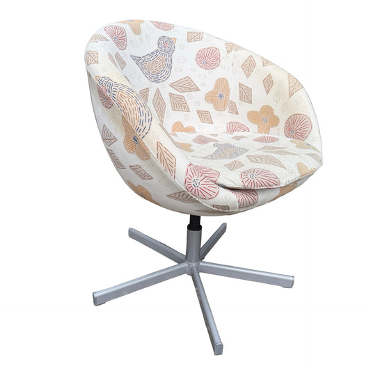 IKEA Skruvsta Swivel Tub Chair - Limited Edition Bird Print Office Chair