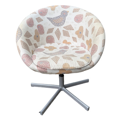 IKEA Skruvsta Swivel Tub Chair - Limited Edition Bird Print Office Chair